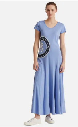 Lauren Ralph Lauren Womens Logo Maxi Dress, XS