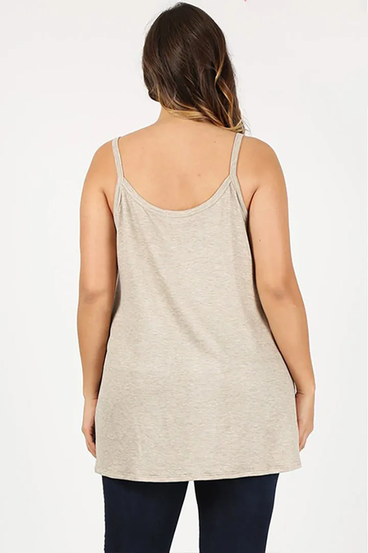 Leopard Love Criss Cross Colorblock Tank Top - Curvy