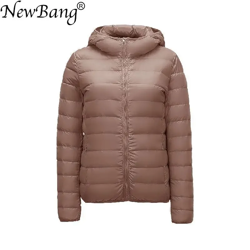 Lightweight Women's 90% Duck Down Hooded Jacket - Casual Windbreaker Parka for All Seasons
