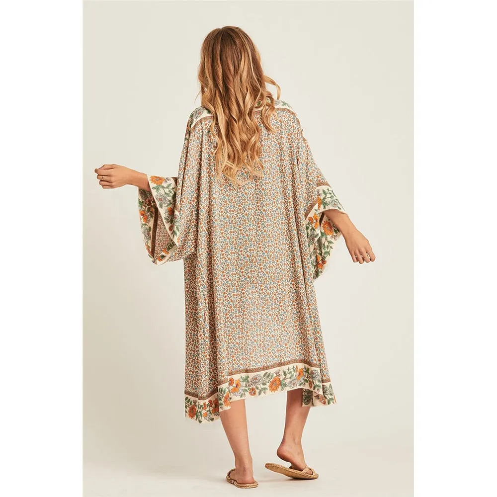 Long Kimono Bikini Cover Up