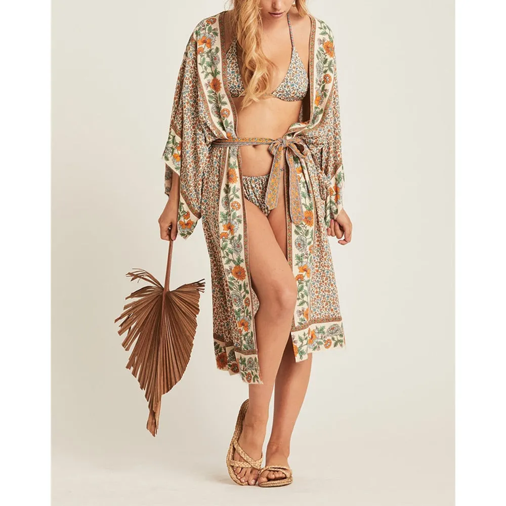 Long Kimono Bikini Cover Up