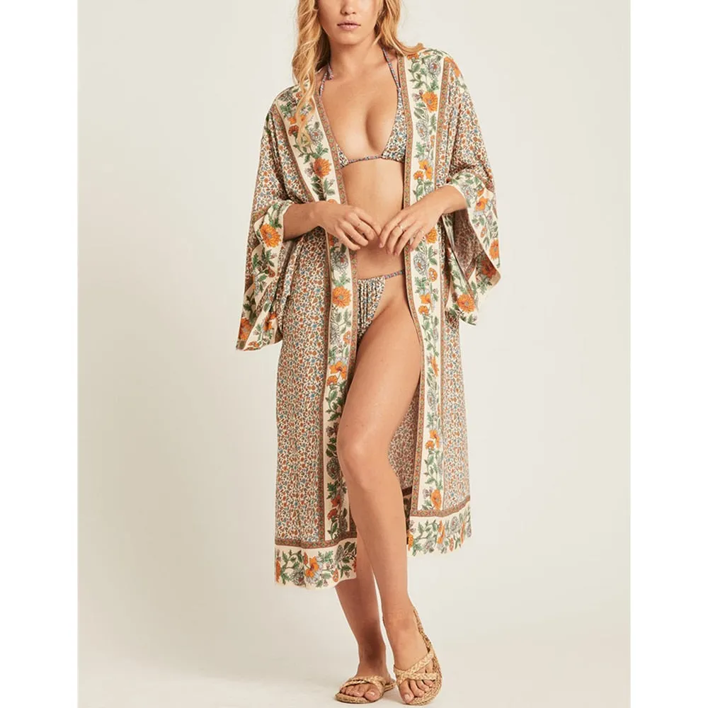 Long Kimono Bikini Cover Up