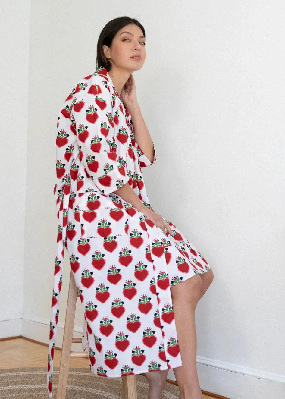 Loved Ex Voto Heart Kimono Set