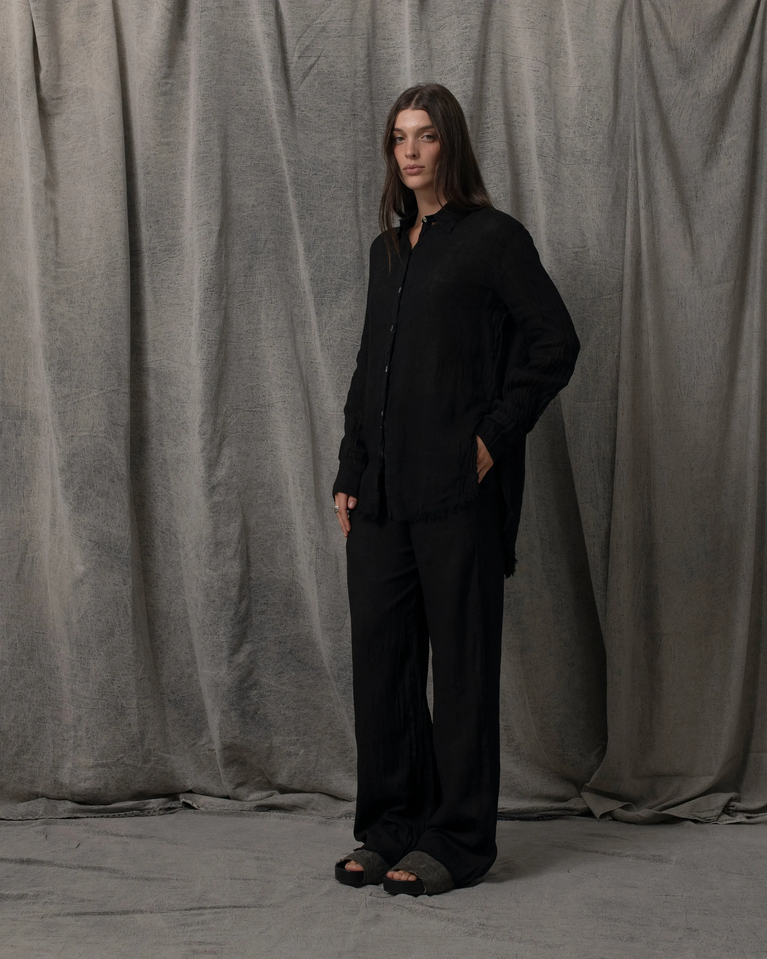 Meloni Pants Linen Black
