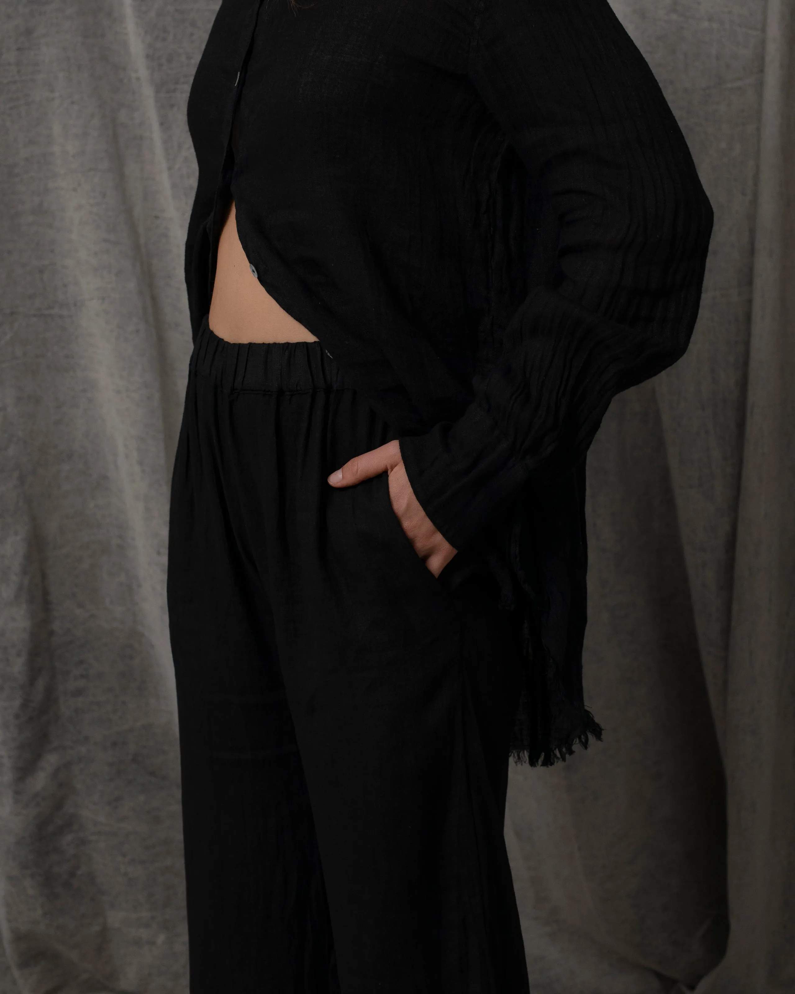 Meloni Pants Linen Black