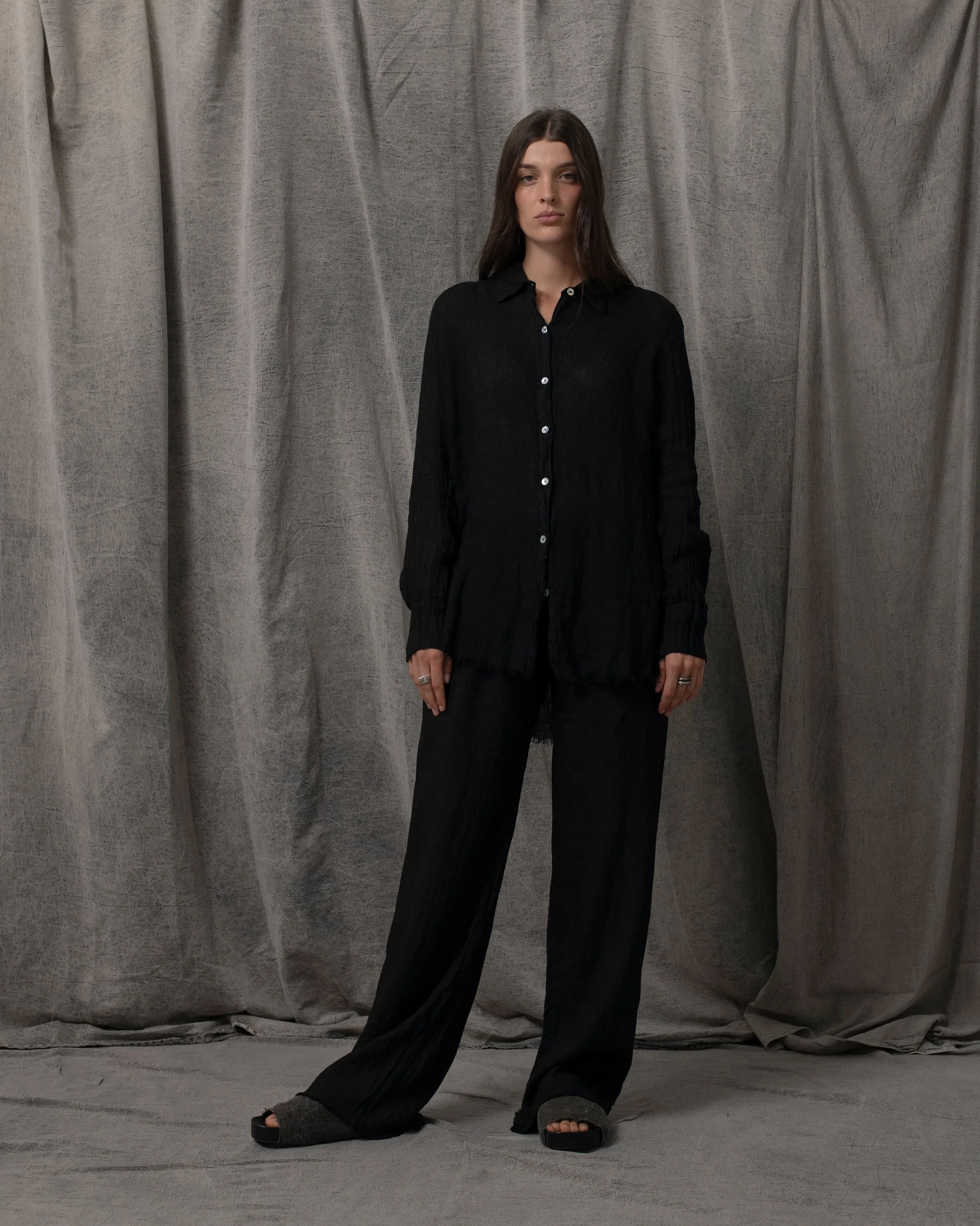Meloni Pants Linen Black