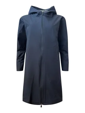 Navy Laminar Hooded Raincoat