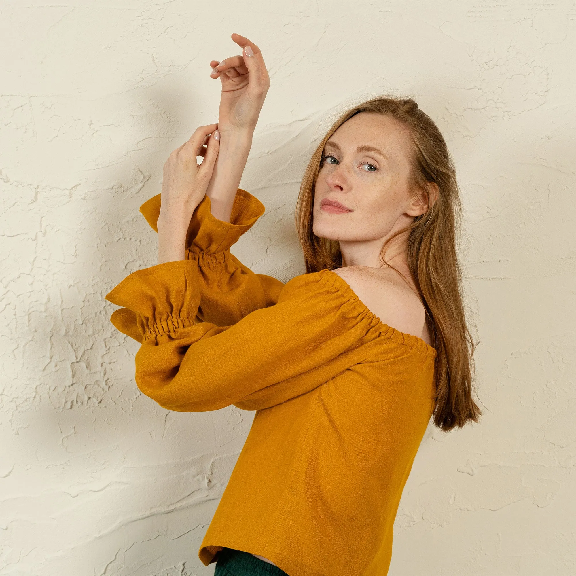 Off Shoulder Blouse with Ruffles Jessica