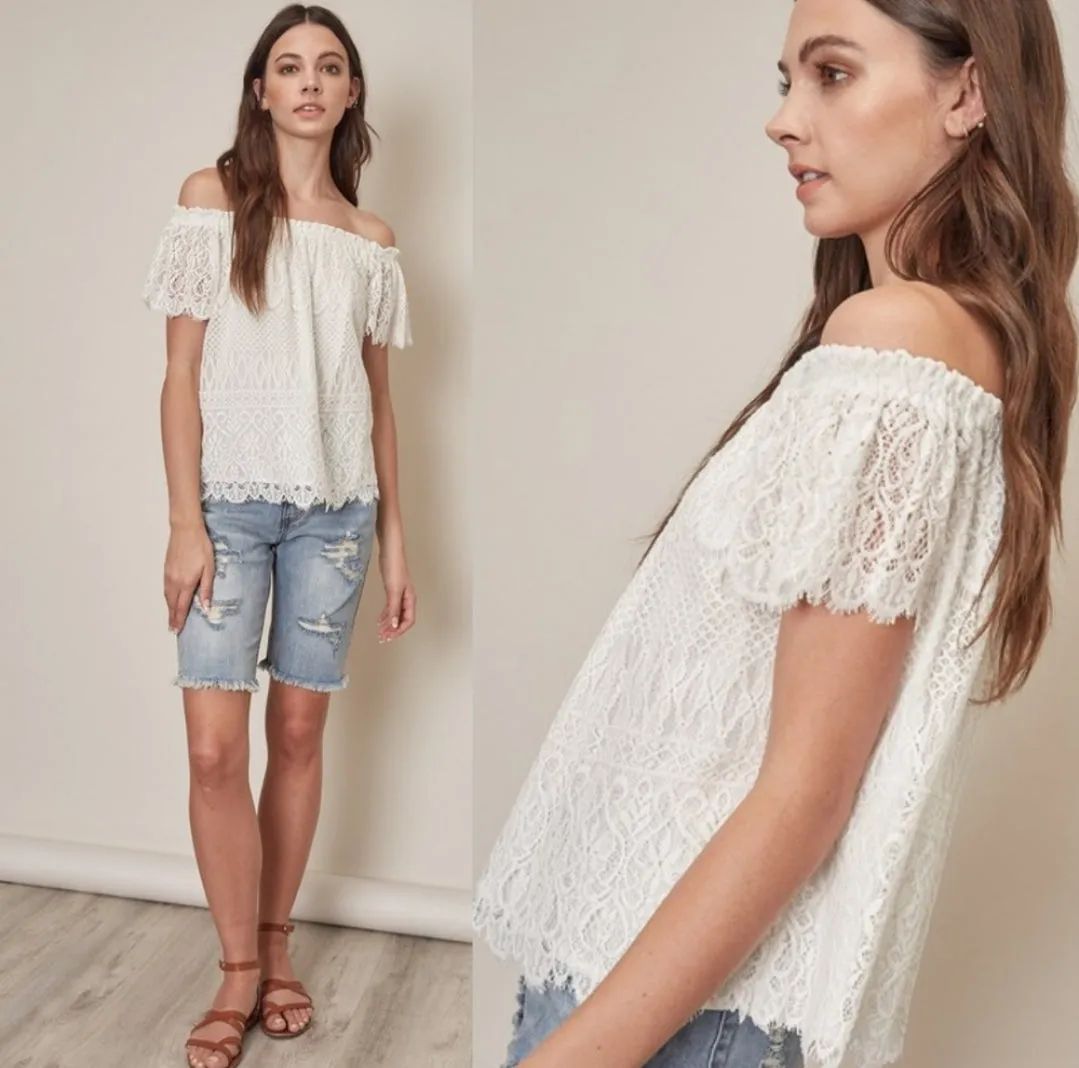 Off Shoulder Lace Top