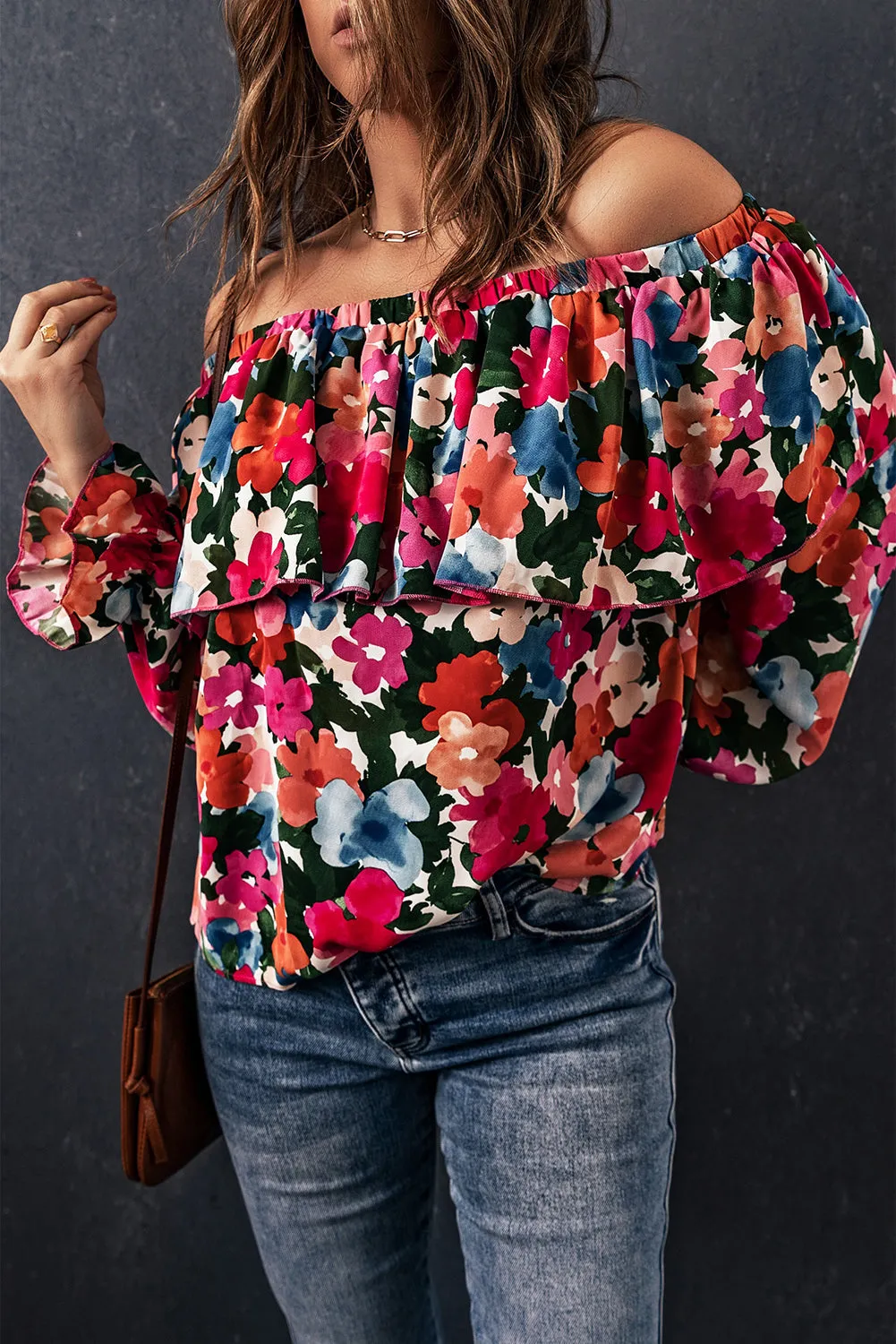 Off-Shoulder Layered Blouse