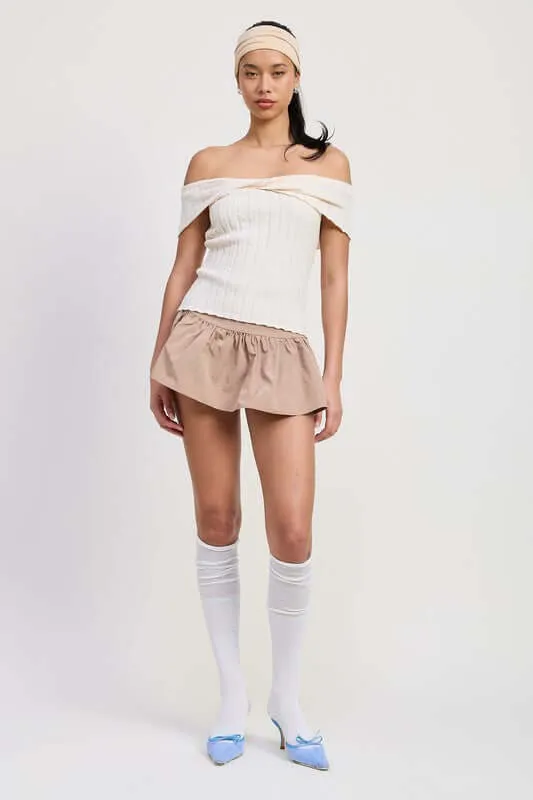 Off Shoulder Sweater Top