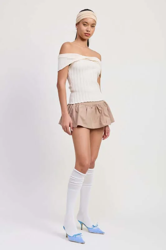 Off Shoulder Sweater Top