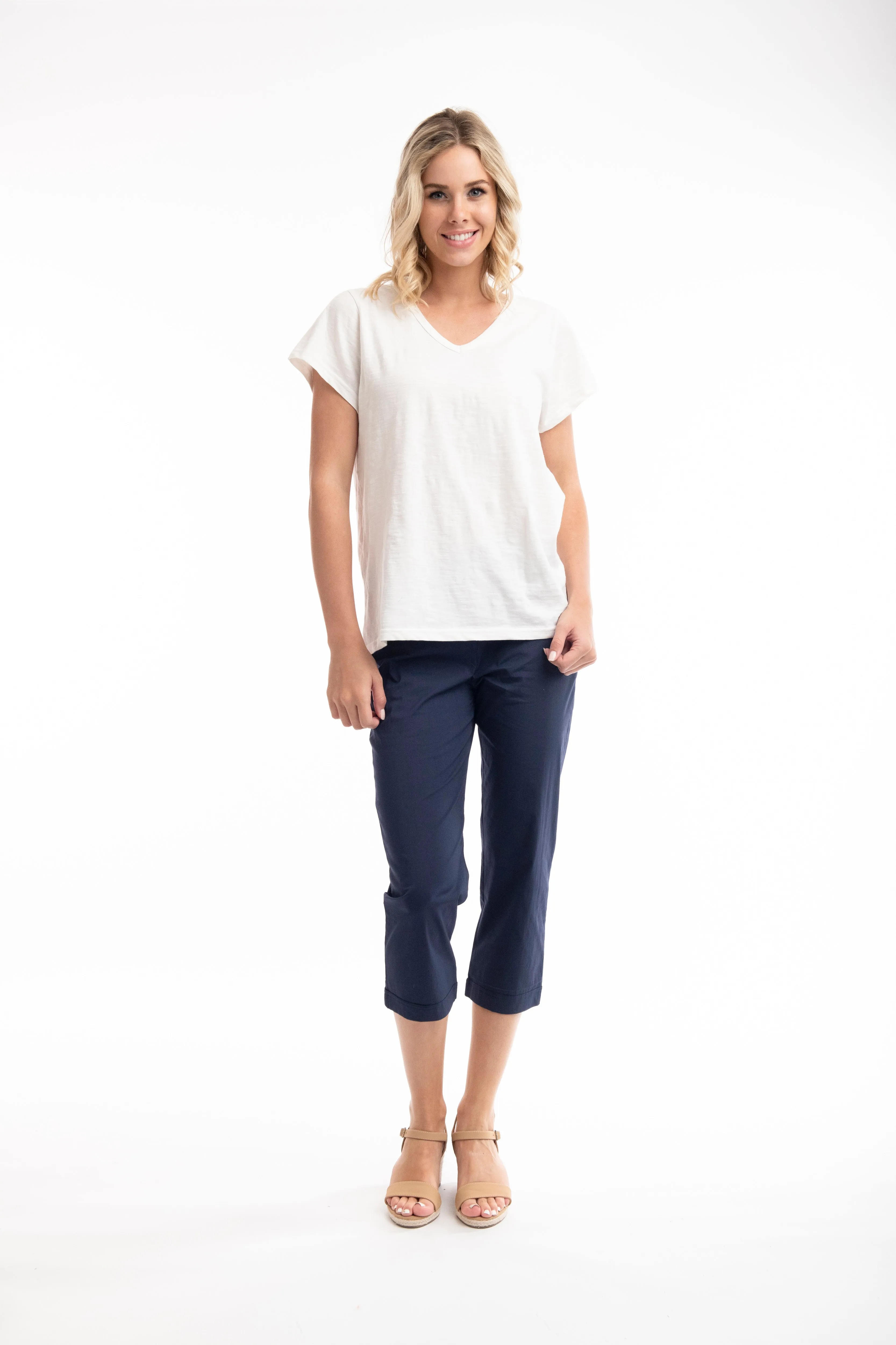 Orientique - Elasticated Waist Capri Trousers (5605) (3 colours)