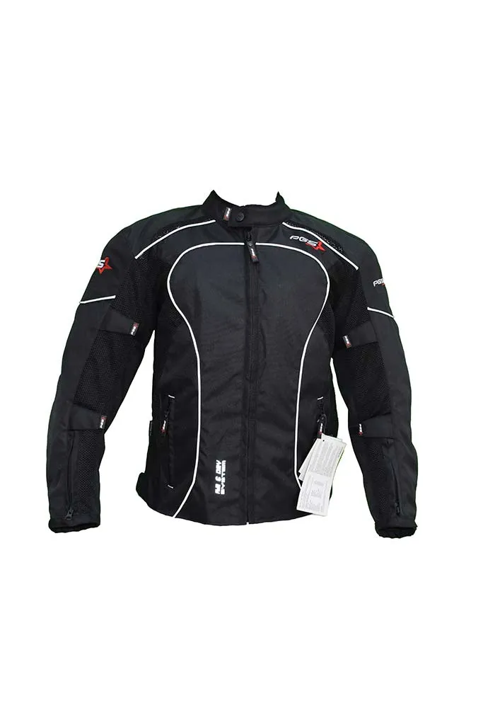 PGS Riding Gears - All Season Mesh Protective Riding Jacket Black