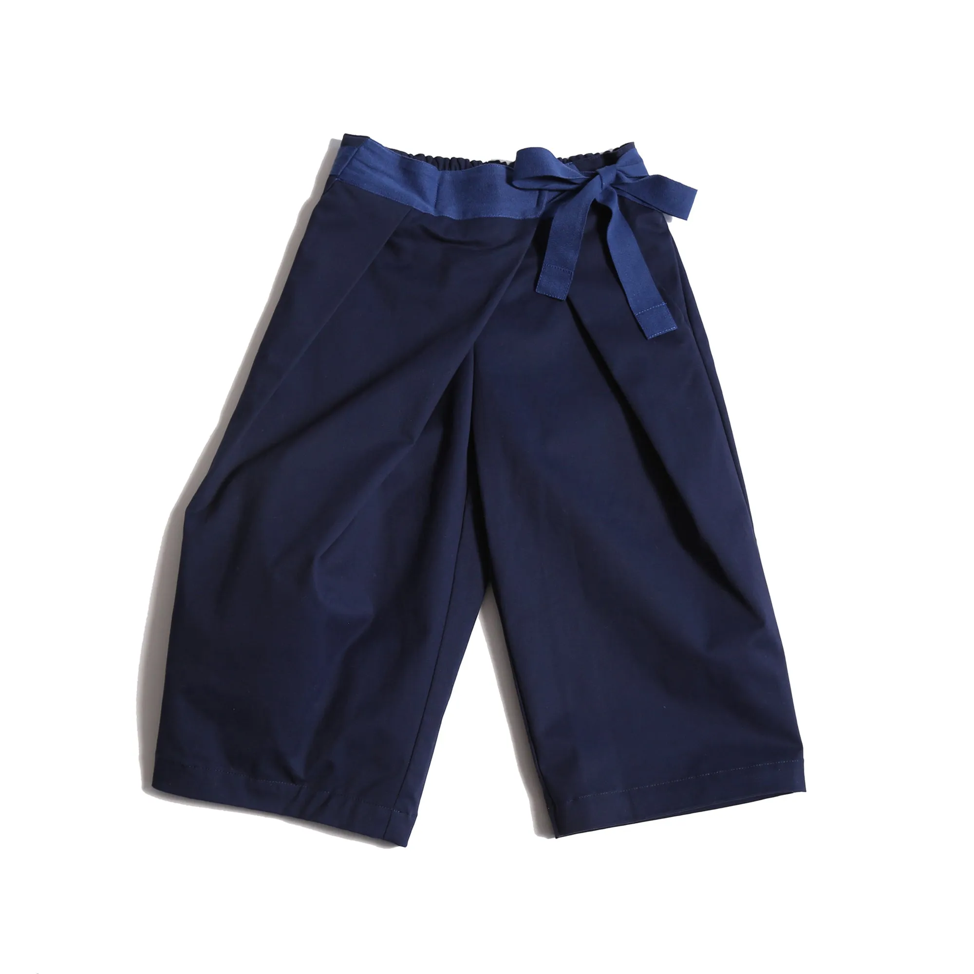 PLEATED WIDE LEG TIE TROUSERS