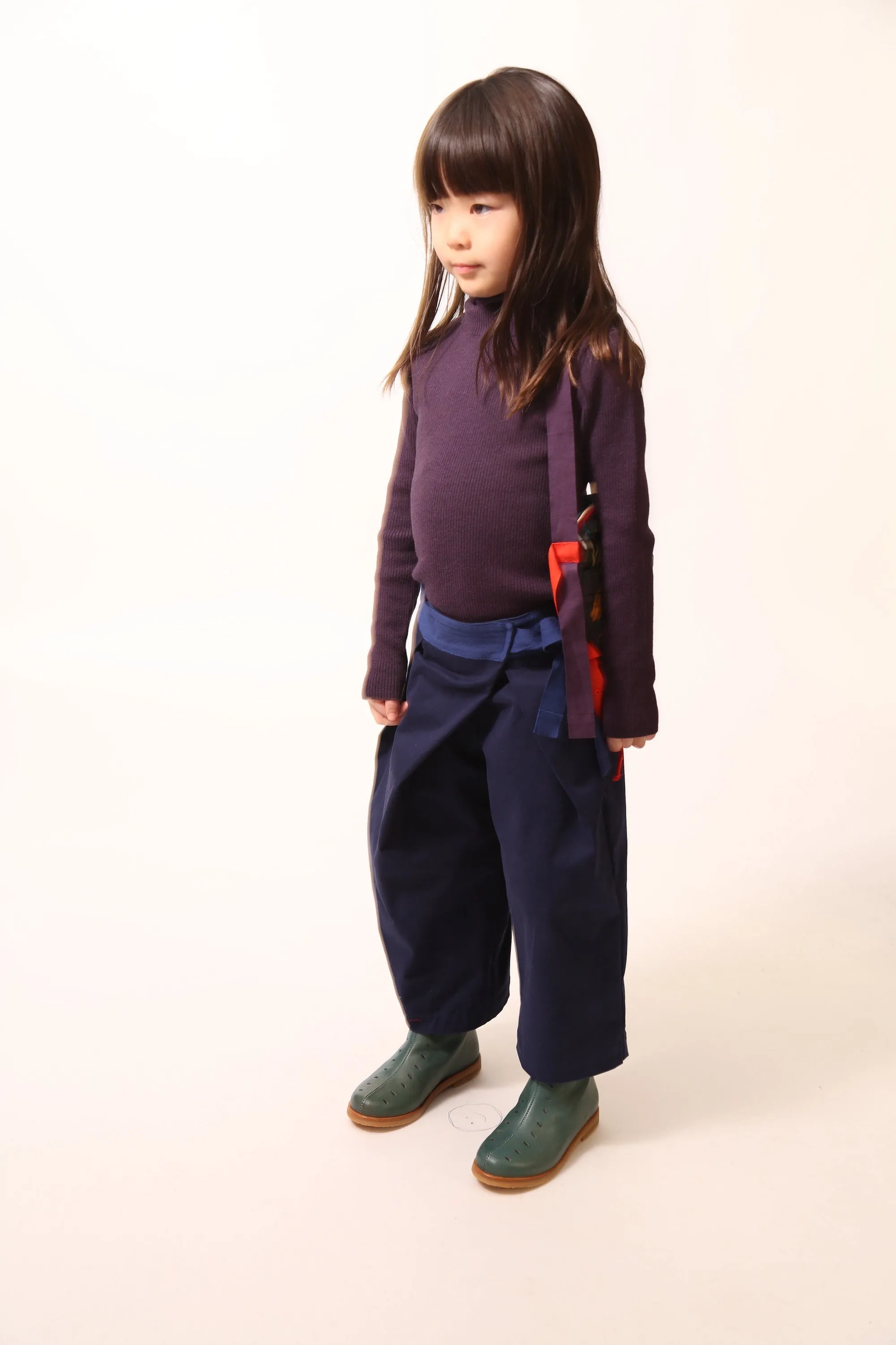PLEATED WIDE LEG TIE TROUSERS