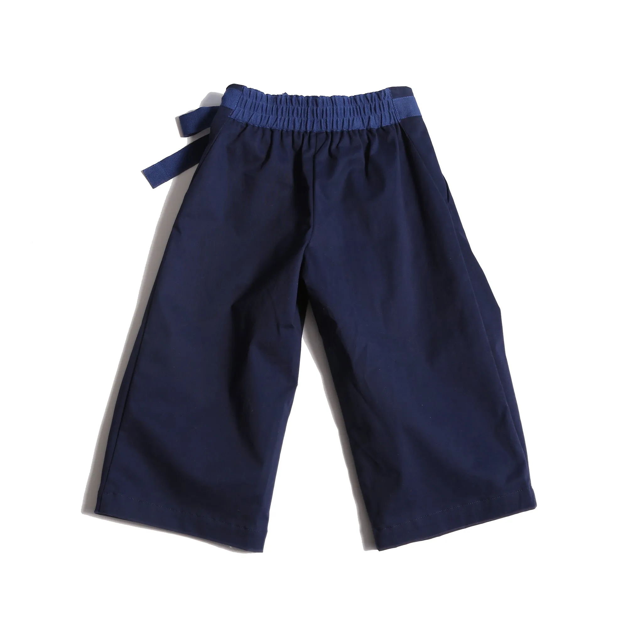 PLEATED WIDE LEG TIE TROUSERS