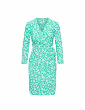 Printed Faux-Wrap Dress- Sale