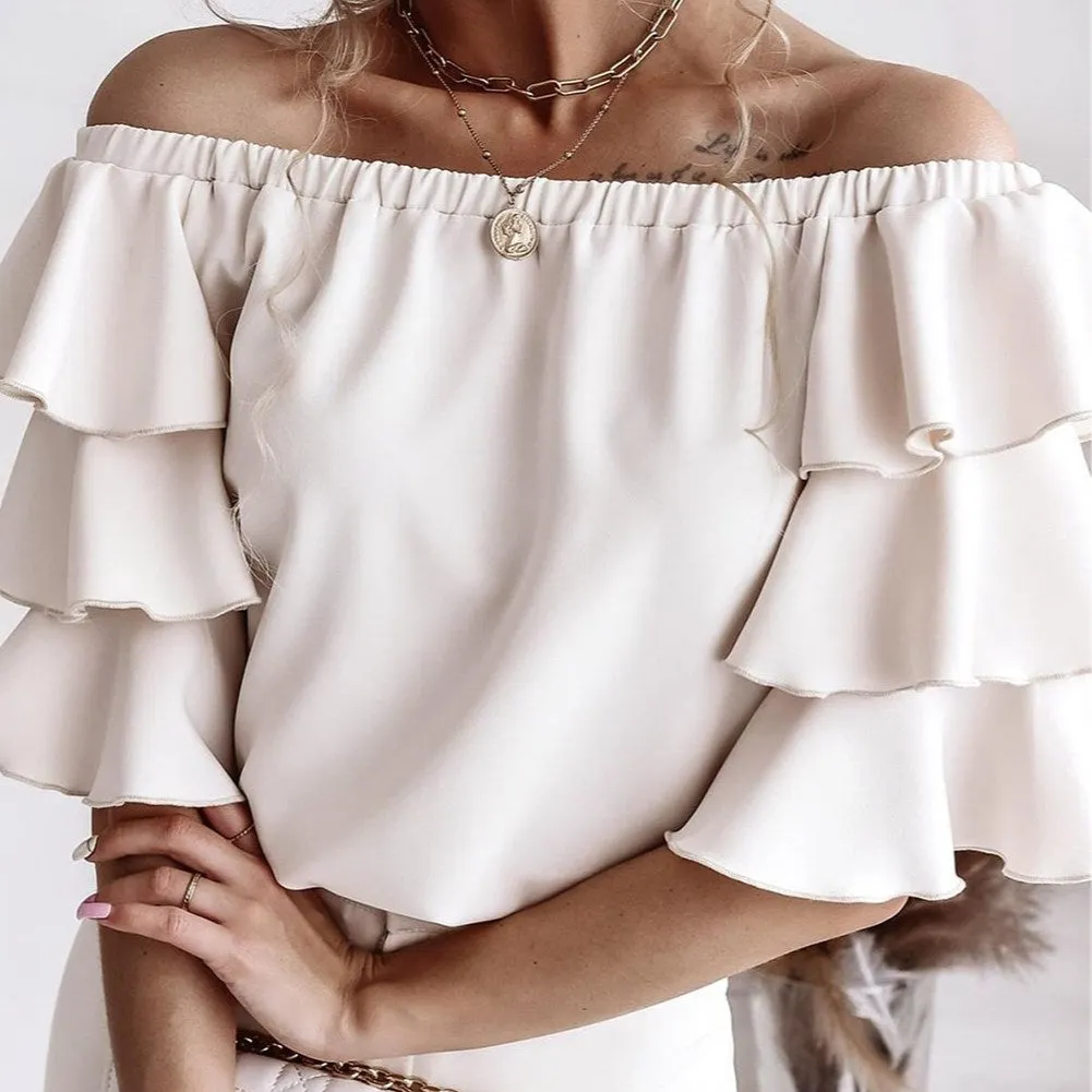 Ruffled Off Shoulder Blouse