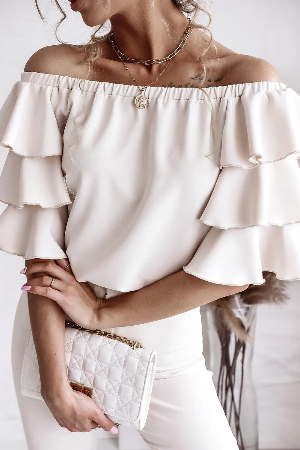 Ruffled Off Shoulder Blouse
