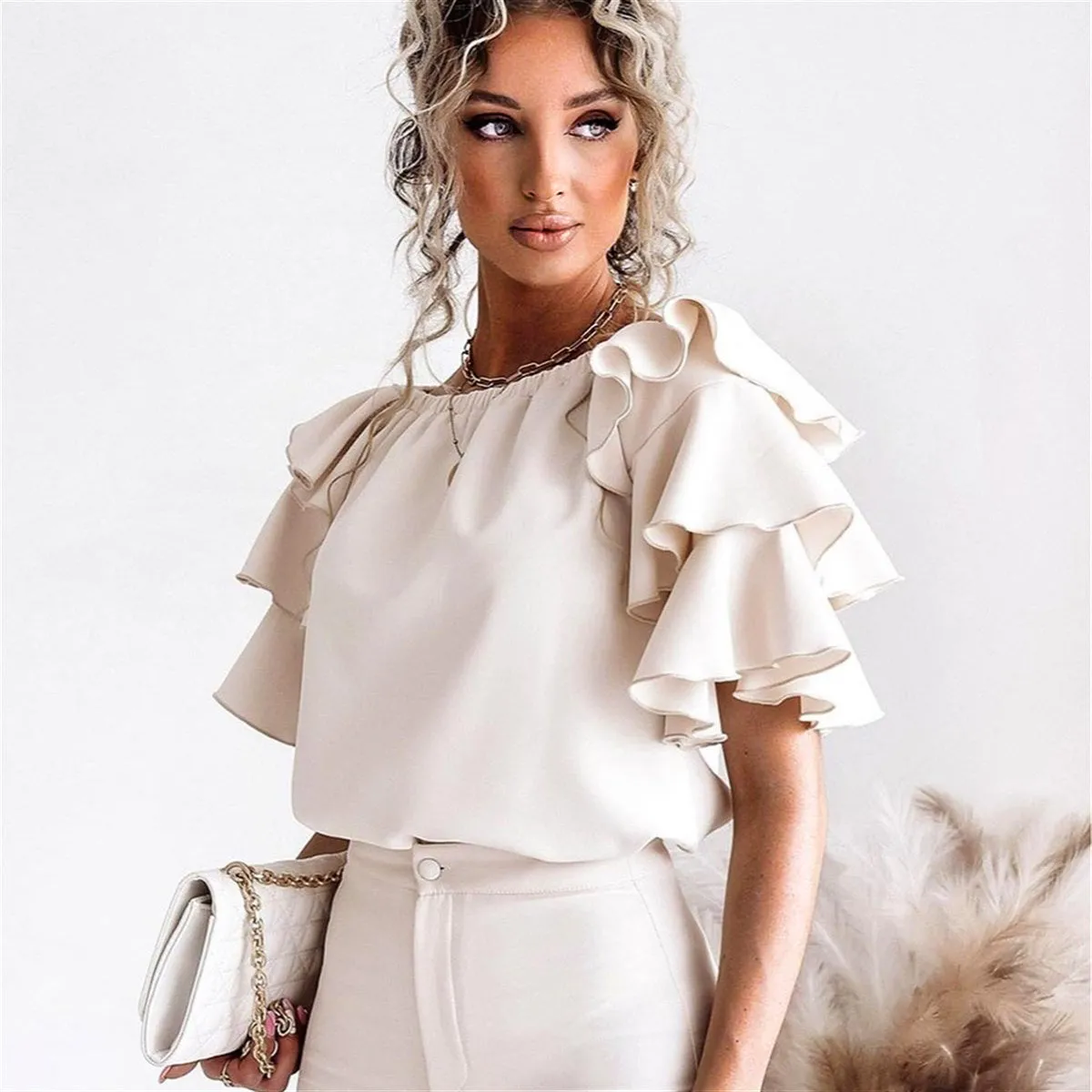 Ruffled Off Shoulder Blouse