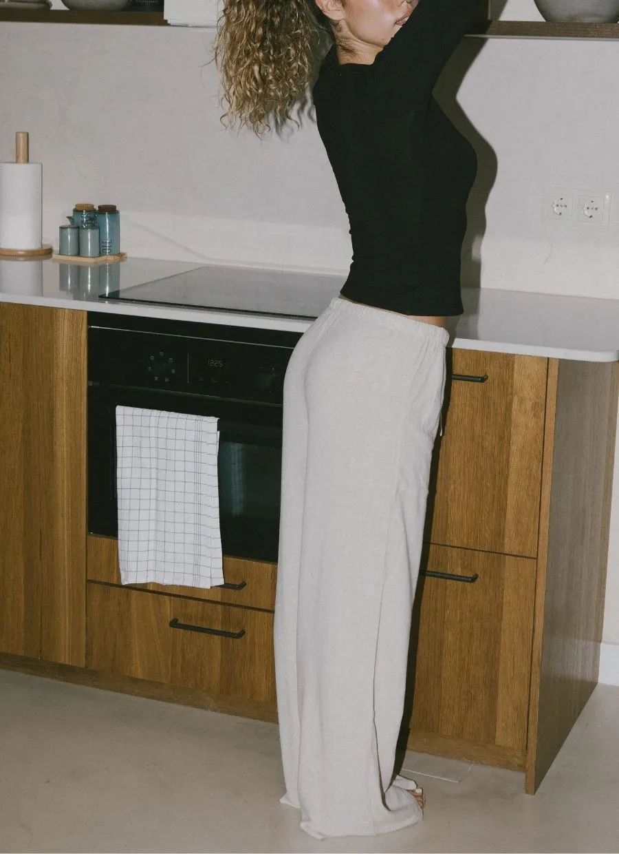 Selma Linen Pant - Ecru