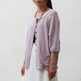 Short Sleeve Button Up Cardigan  | Zen