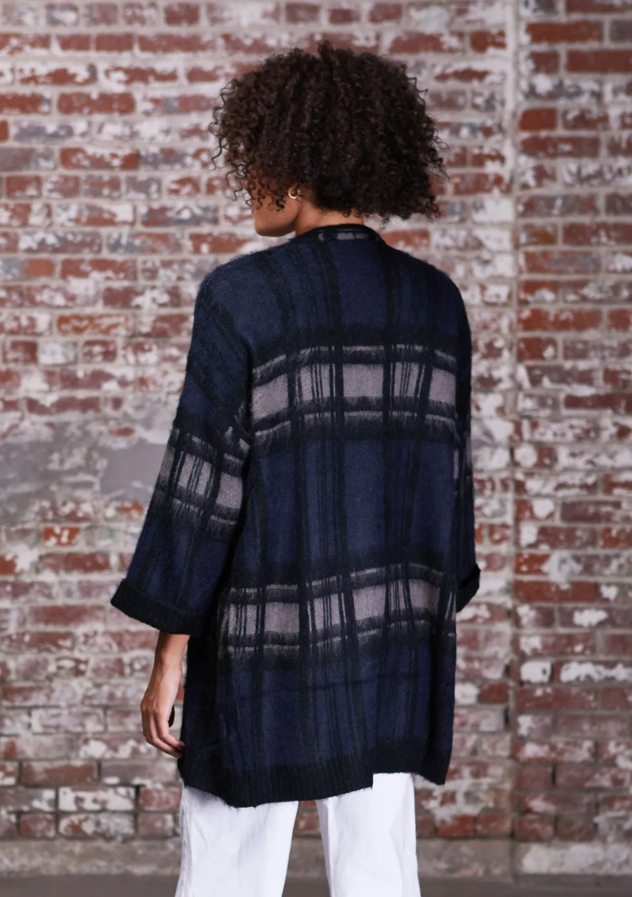 Soft Tonal Cozy 3/4 Sleeve Cardigan