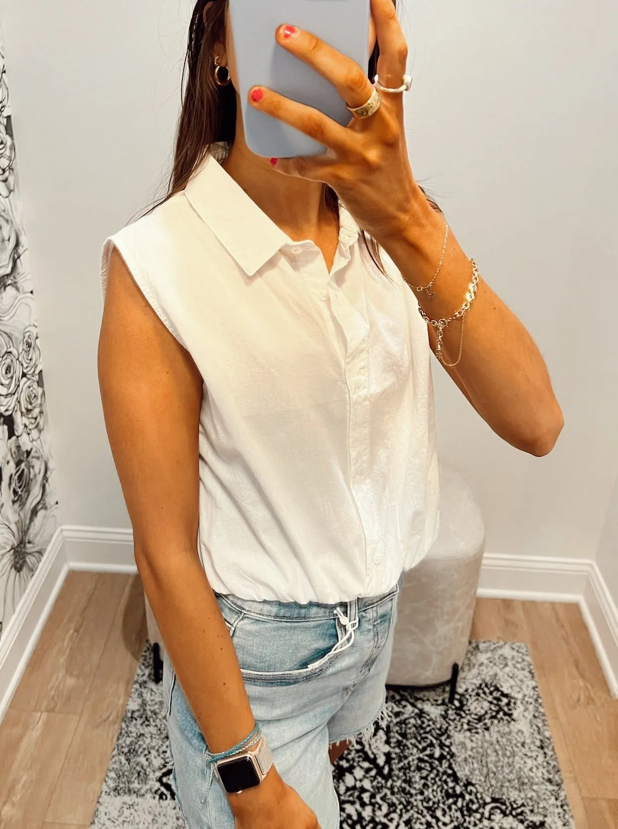Stateside Voile Sleeveless Shirt