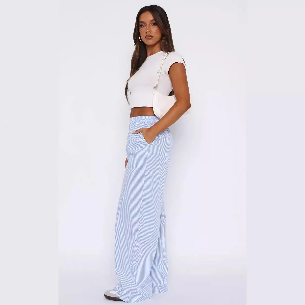 Summer Stride Casual Wide Leg Trousers