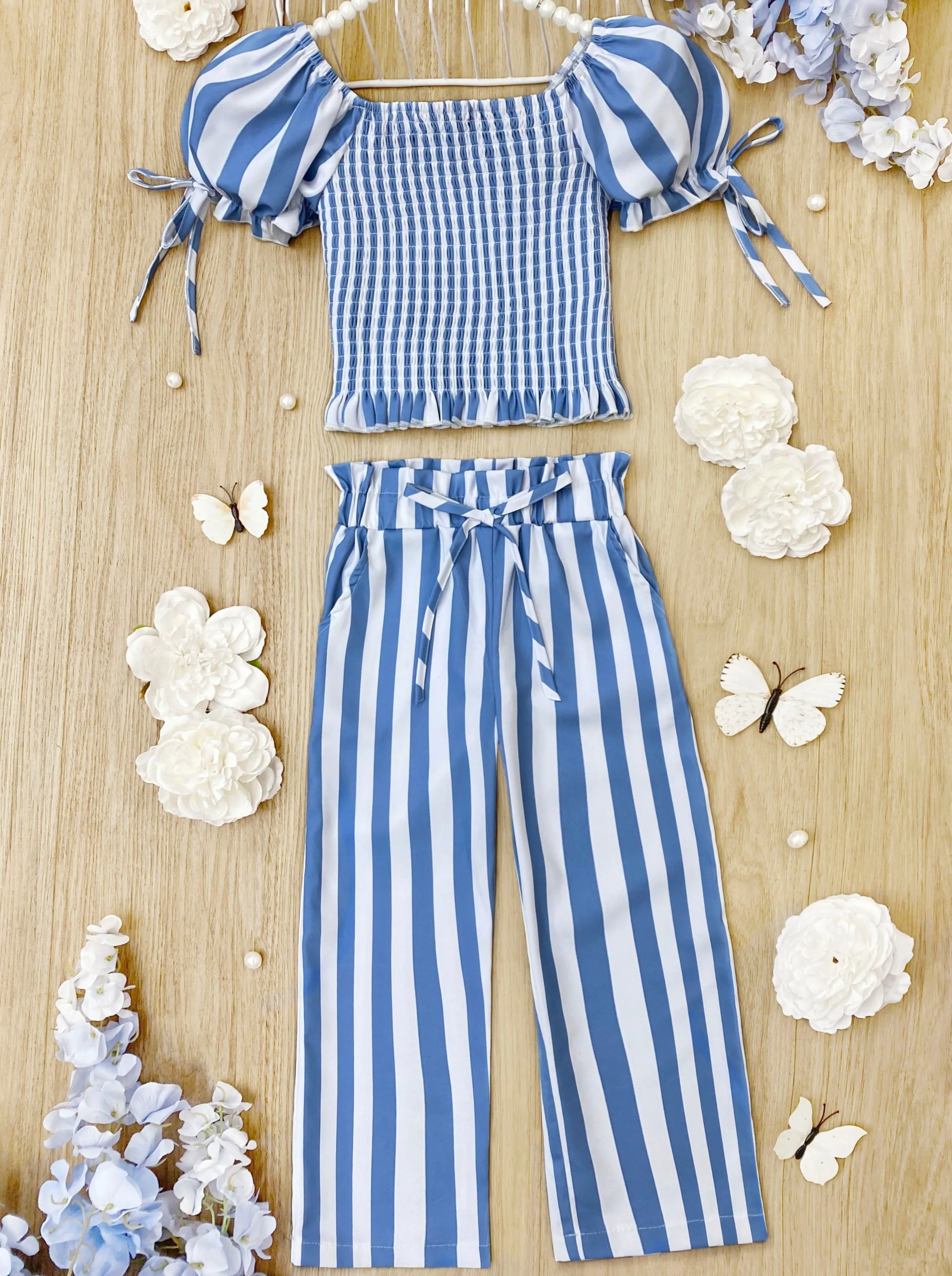 The Ultimate IT Girl Blue Pants Set