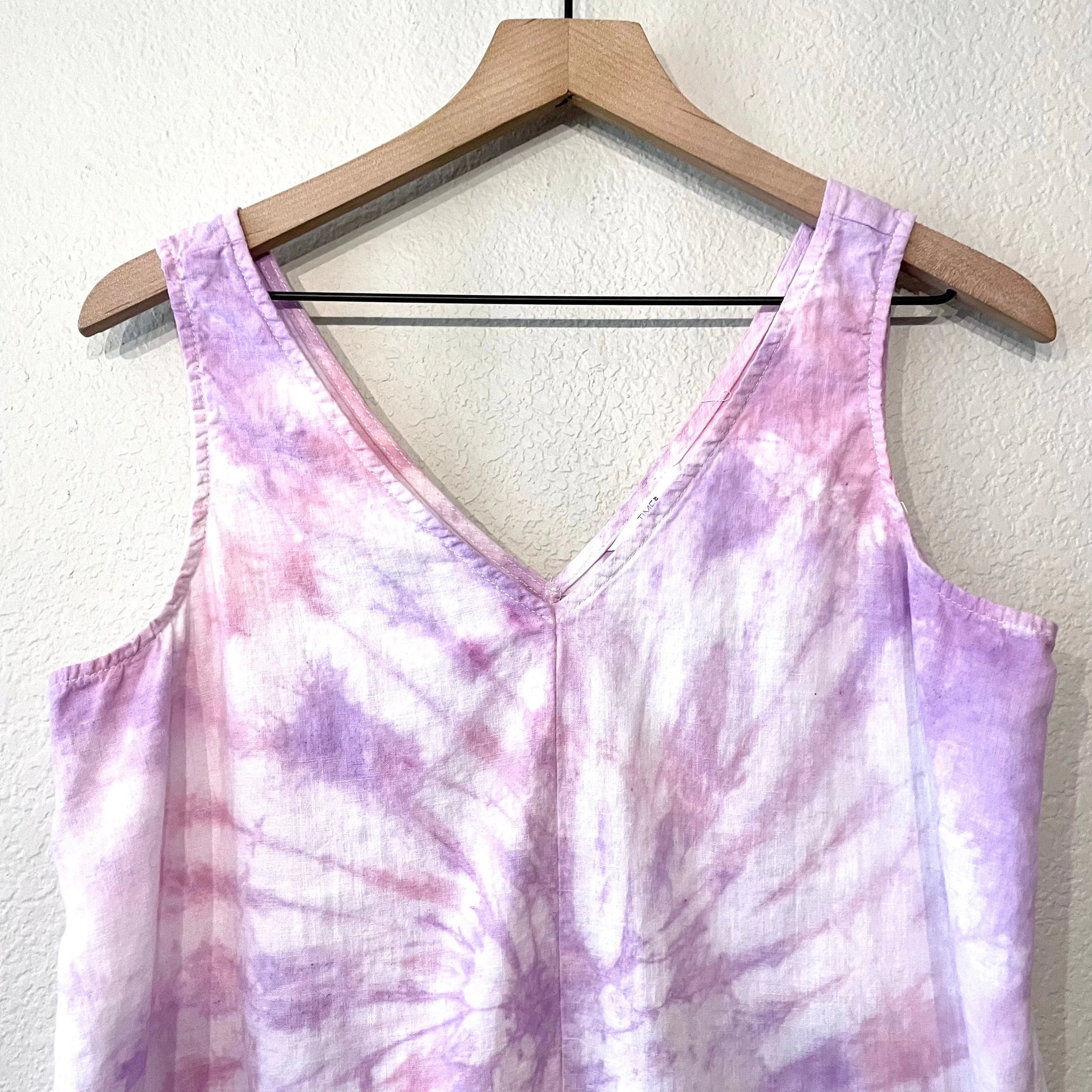 Tie Dye Linen Blend Tank Top