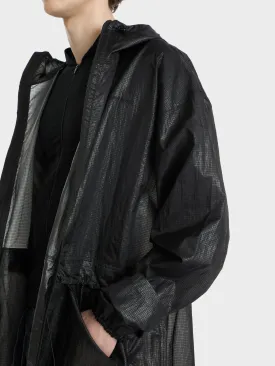 Unisex hi tec zip adjustable ripstop long transparent windbreaker