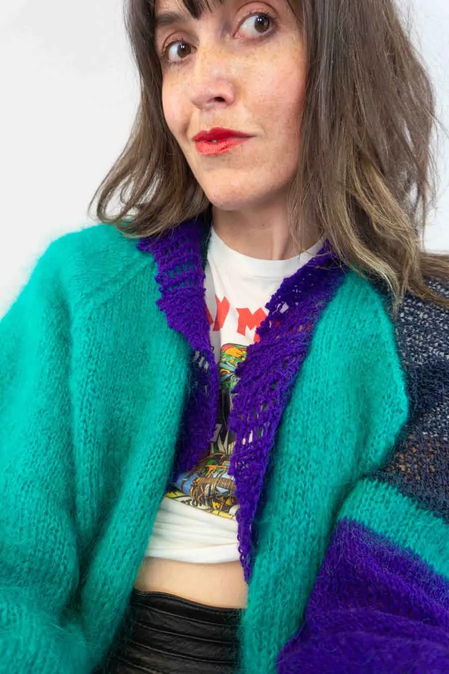 Vintage Patchwork Open Front Summer Cardigan