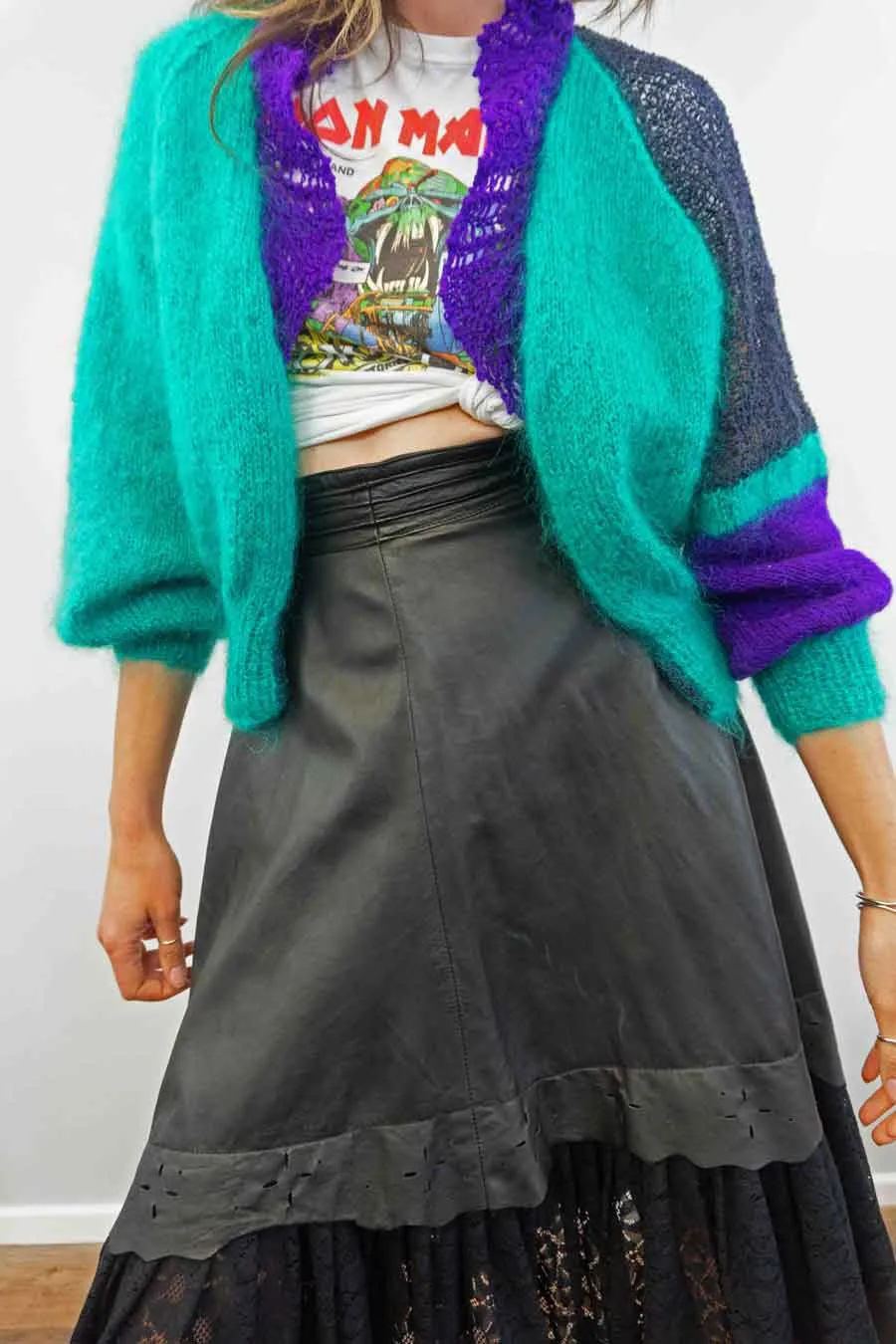 Vintage Patchwork Open Front Summer Cardigan